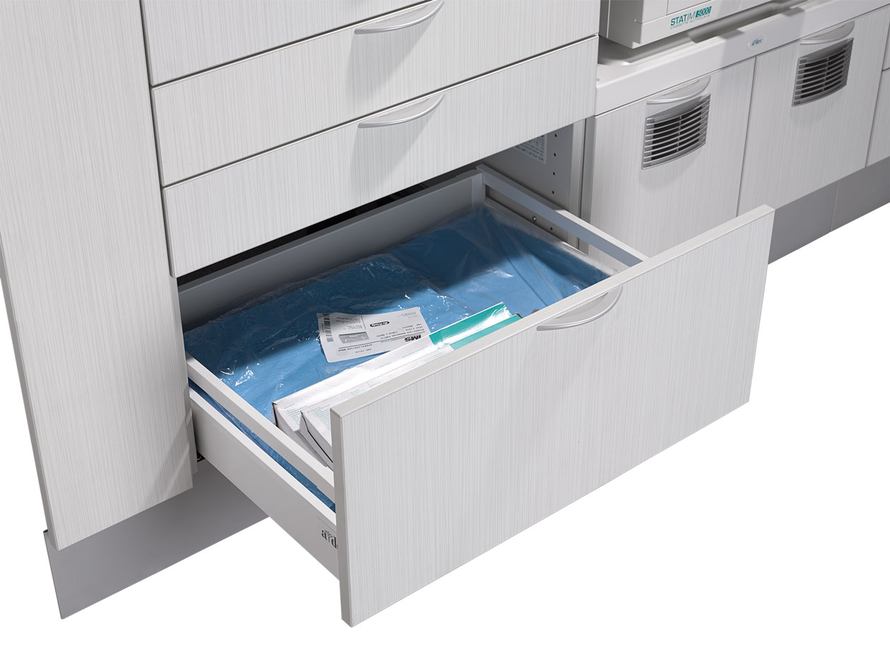 Bottom drawer on A-dec Inspire 594 sterilization center